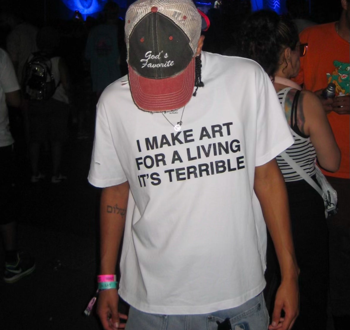 I MAKE ART FOR A LIVING TEE - WHITE